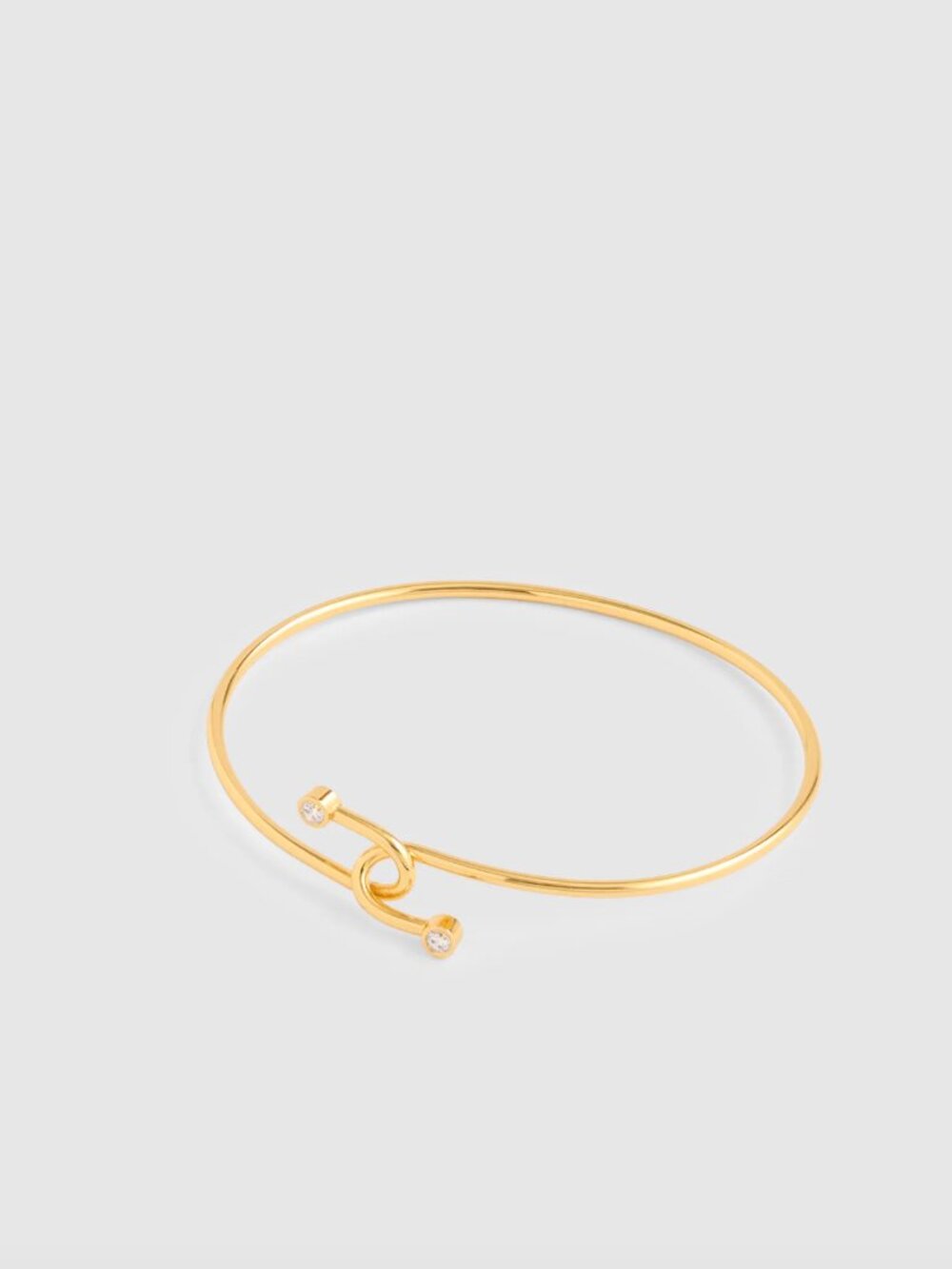 Madewell Crystal Twisted Wire Bracelet in Antique Gold